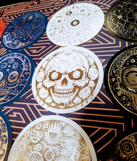 Stack of skull game disks