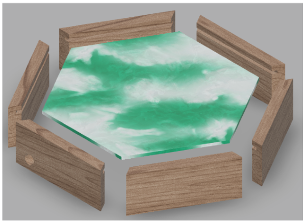 wood frame fusion360 render