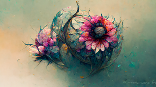 Pink Fractial Flowers