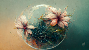 Pail circle of Fractial Flowers