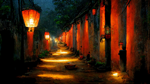 Lantern Alley in Vietnam
