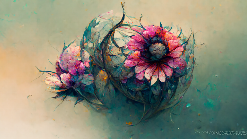 Pink Fractial Flowers