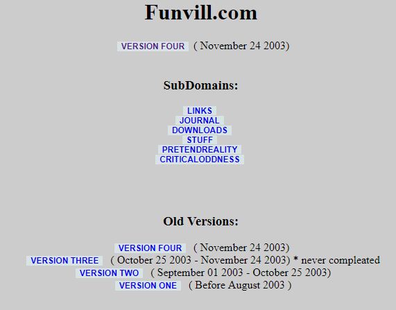 2004 funvill.com screenshot