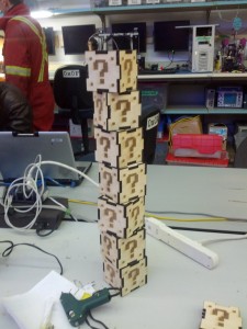 Tower of mario coin boxes 