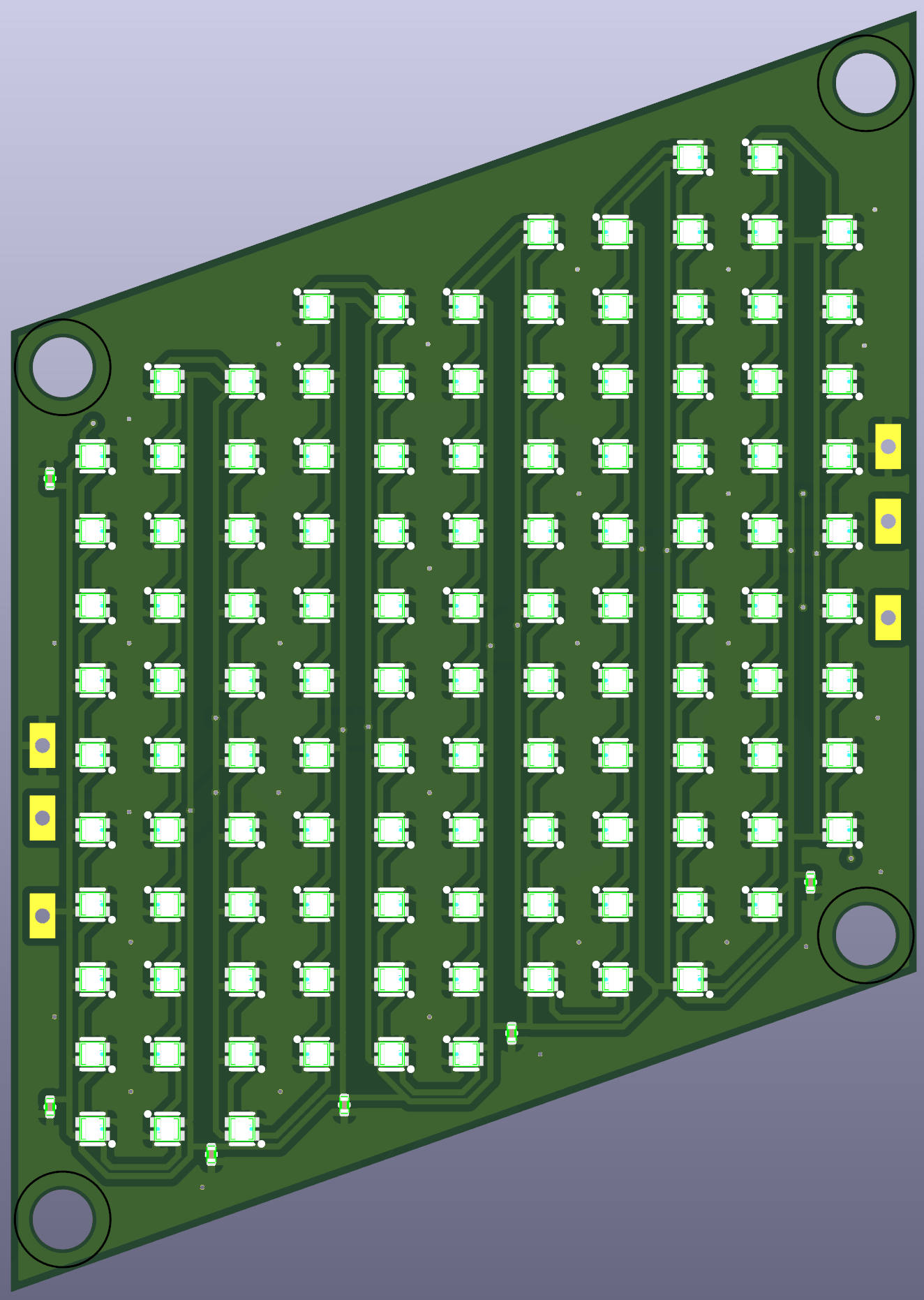 Rhombic Dodecahedron PCB, front