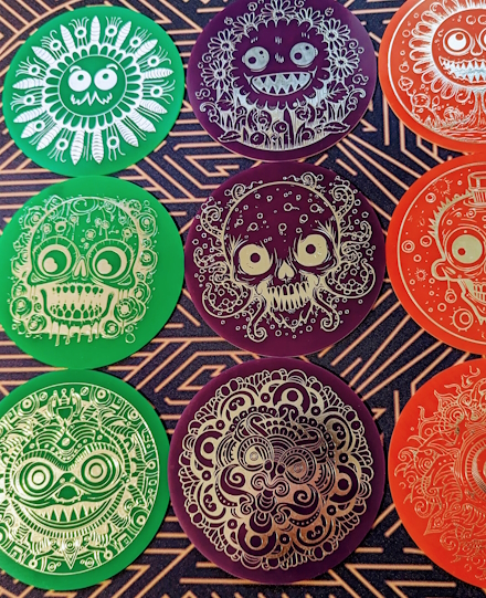 Stack of skull game disks