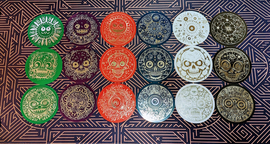 Stack of skull game disks